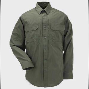 5.11 Tactical Taclite Pro Button Front Long Sleeve Shirt High Performance Green